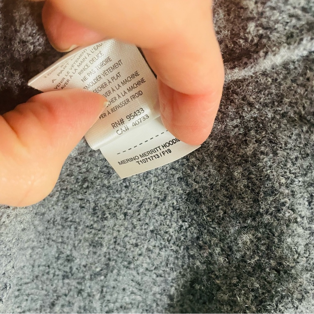 Toad & Co 100% Merino Wool Merritt Hooded Cardigan Blue Gray S - Picture 12 of 12